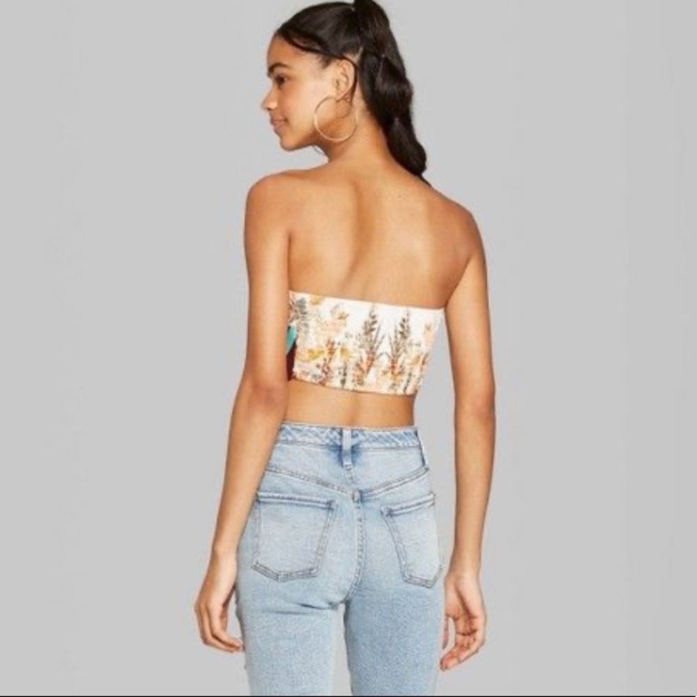Wild Fable Strapless Printed Scarf Top - Picture 3 of 10